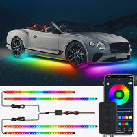 Car Underbody Neon Lights Flexible LED Strip Light Automobile Underglow Lamp APP Control Flowing RGB Led Ambient Atmosphere Lamp