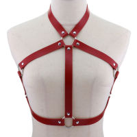 Punk PU corset waistband chest strap collar personality trend body strap sling Europe and America punk gothic belt