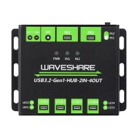 Industrial 4-Way USB3.2 Hub 2IN-4OUT Dual Host Shared Random Switching Multiple Protection Circuit 5Gbps