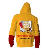 คอสเพลย์ ONE PUNCH PUNCH-MAN พิมพ์ผู้ชายลำลองเสื้อกันหนาวหมวกเสื้อกันหนาวเสื้อแจ็คเก็ตญี่ปุ่นอะนิเมะ