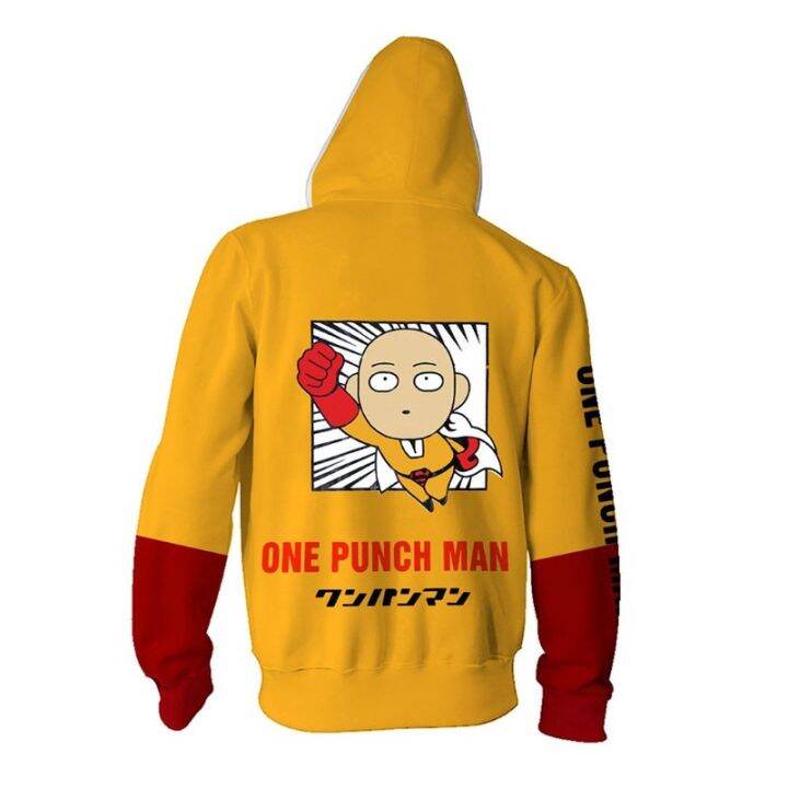 คอสเพลย์-one-punch-punch-man-พิมพ์ผู้ชายลำลองเสื้อกันหนาวหมวกเสื้อกันหนาวเสื้อแจ็คเก็ตญี่ปุ่นอะนิเมะ