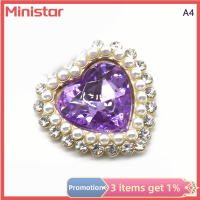 Ministar เครื่องประดับตกแต่งพลอยเทียมอะครีลิคไข่มุกหัวใจสีพีชสำหรับเครื่องประดับศีรษะกล่องของขวัญเครื่องประดับ DIY ตกแต่งเสื้อผ้า