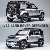 1:24 โลหะ Land Rover Defender รถออฟโรดรถสปอร์ตโมเดลรถโลหะผสมของเล่นเปิดประตูของขวัญวันเกิดเครื่องประดับ 2023