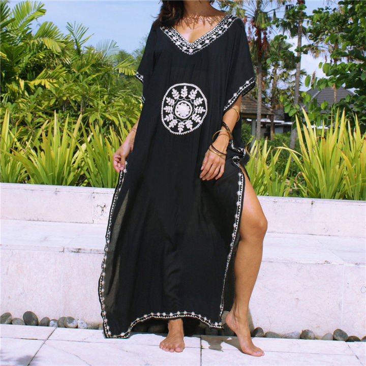 embroidery-pareo-beach-tunic-kaftan-oversize-split-bikini-cover-up-beach-dress-sarong-xy2