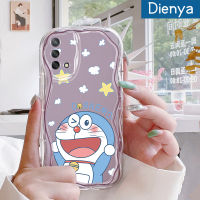 "เคส Dienya สำหรับ OPPO A74 4G A95 4G F19S F19 Reno 6 Lite เคสการ์ตูนโดราเอมอนน่ารักขอบคลื่นเนื้อครีมกันกระแทกแบบใสนิ่มเคสมือถือสร้างสรรค์เคสโปร่งใสลายกล้องถ่ายรูปสีอ่อนโยนฝาครอบป้องกัน"