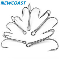 NewCoast 10Pcs ตะขอตกปลาเหล็กกล้าคาร์บอนสูง4 × Strong Big Game Fishing Treble Hooks ตะขอตกปลาขนาด6/0 #7/0 #8/0 #9/0 #10/0 #3551