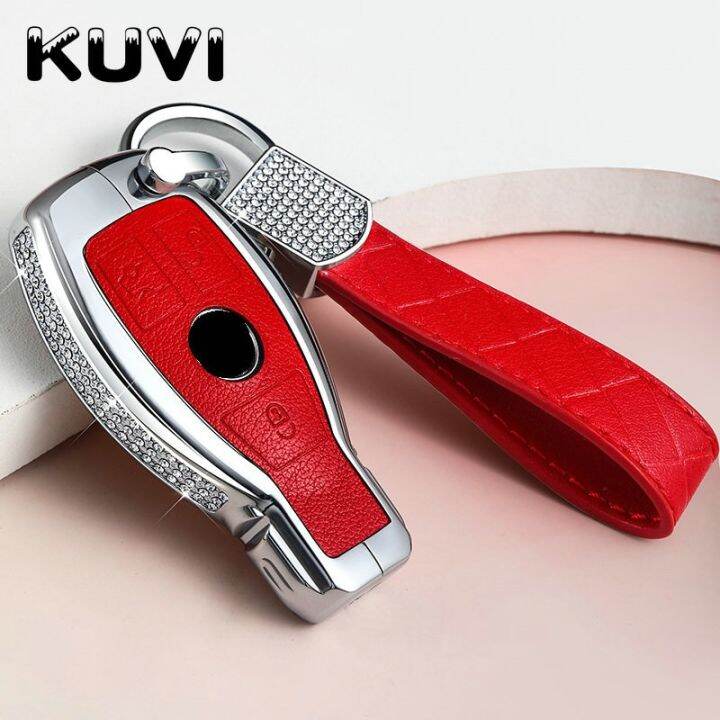 diamond-zinc-alloy-leather-car-key-bag-case-cover-key-holder-for-mercedes-benz-w203-w210-w211-w124-w202-w204-amg-accessories