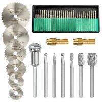 45Pcs Diamond Engraving Accessories Set HSS Circular Saw Blade Set Routing Bit for Drill Bit Rotary Accessories