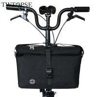 TWTOPSE จักรยานม้วนกระเป๋าด้านบนสำหรับ Brompton พับจักรยานกระเป๋ากันน้ำฝนปกปรับขนาดสายรัดขี่จักรยานกระเป๋า3หกสิบ