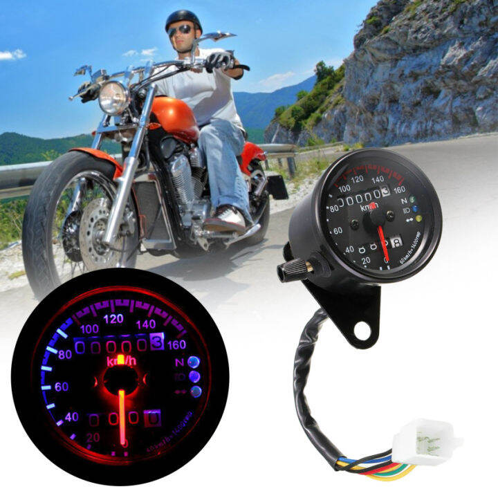 Universal Motorcycle Speedometer Odometer 12V Motorcycle Dual Speed