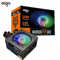 Aigo AK600 PC PSU Power Supply unit 80plus Black Gaming Quiet 120mm rgb Fan 24pin 12V ATX Desktop computer Power Supply BTC