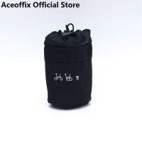 full black Aceoffix Bike Handlebar Bag For Brompton Saddle Tail Storage Bag Bike Accessories Nylon Waterproof