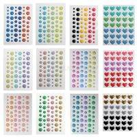 21รูปแบบเคลือบ Dot Self Adhesive Embellishment Sprinkles สติกเกอร์สำหรับ Cardmaking Craft สมุดภาพ DIY หัตถกรรมการ์ดตกแต่ง