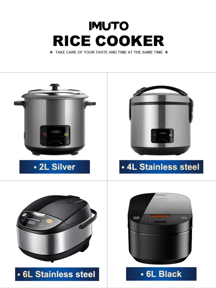 Rice Cooker (2L-6L) Home Intelligent Insulation Multi-function 304  Stainless Steel Inner Pot Spoon Steamer And Measuring Cup Dormitory Small  Appliances Can Acco…