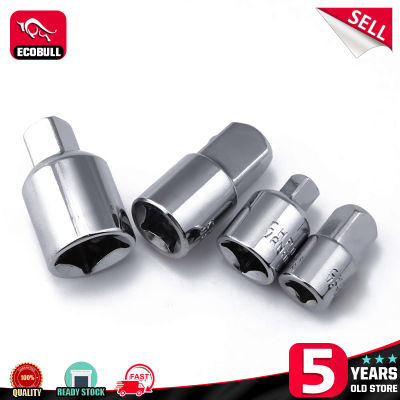 4pcs 12" 14" 38" Silver Ratchet Socket Adapter Chrome Vanadium Steel Ratchet Socket Adapter Reducers Converter Set