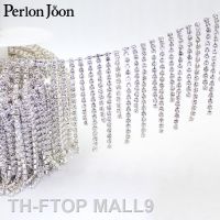 2023FTOP MALL9 1 หลาคุณภาพสูงGlitterยาวสั้นRhinestone Trim FringeคริสตัลFringed Belly Danceกระโปรงอุปกรณ์ตกแต่งML140