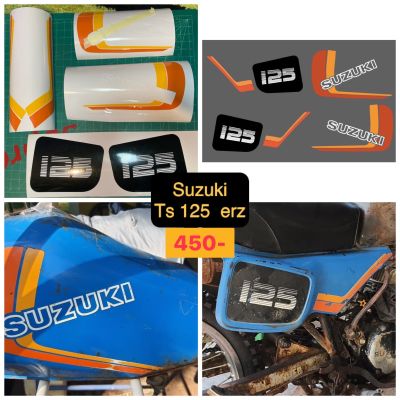 Logic Sticker สติกเกอร์ ถังน้ำมัน กระเป๋าข้าง Suzuki TS 125 ERZ ต้องการเปลี่ยนสีแจ้งทางแชท----