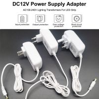 EU/UK/US DC12V 2A 3A Adapter power supply 12V Transformer Charger for 5050 2835 5630 LED string strip Bar Light LED Driver Plug LED Strip Lighting