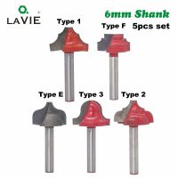 LA VIE 5pcs 6mm Lace Knife Open End แกะสลัก Bit 3D งานไม้แทรก Router Bit ทังสเตนคาร์ไบด์ CNC Wood Cutter MC06005