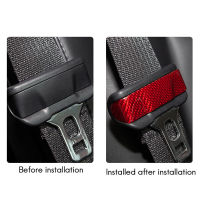 2Pcs Real Carbon Fiber Car Seat Safety Belt Buckle Protection Cover for Model 3 Model Three Decoration