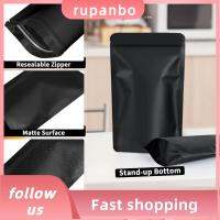 RUPANBO039392692ห่อ100ป้องกันกลิ่นพลาสติกสีดำถุงแบบยืนถุงหีบห่อฟอยล์แบบพกพาได้4x ปิดผนึกหนา6นิ้ว/3.51x5.12in ตัวอย่างธุรกิจ