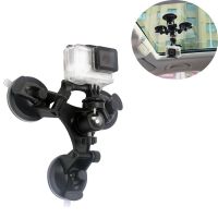 ❀✖ Rotation Ball Head Mount Triple Sucker Suction Cup Stand for Gopro hero 5 4 3 Xiaomi yi Sj4000 Action Camera