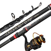 2021 Superhard Telescopic Spinning Fishing Rods 1.8M-3.6M Ultra-Light Long Shot Sea Pole Long-Range High Quality Throwing Rod