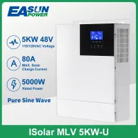 Easun พลังงาน5000W 48V MPPT อินเวอร์เตอร์พลังงานแสงอาทิตย์110V/120V 60HZ อินเวอร์เตอร์เพียวไซน์เวฟพร้อม500VDC PV 80A เครื่องควบคุมการชาร์จ