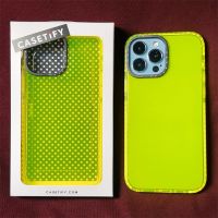 【HOT】casetify X Neon Yellow Clear Inspired Sugar Color Design iPhone 13 Pro Max Mini 12 Pro Max Mini 11 Pro Max XS MAX XR X SE 7 8 Plus Soft Case