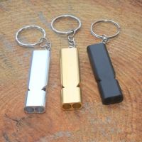 Double-frequency Aluminum Alloy Emergency Survival Whistle Outdoor Hiking Camping Tool Keychain Survival kits