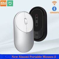 Original Xiaomi Mi Portable Mouse 2 Optical Wireless Bluetooth 4.2 RF 2.4GHz 4000DPI Adjustable Dual Mode Connect for Laptop pc