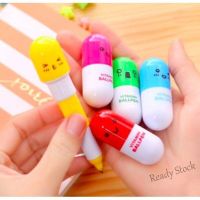【Ready Stock】 ♟△♛ C13 Ready Stock 1 PCS Lovely Creative Pill Ballpoint Pen Cute Learning Stationery Vitamin Capsule Pen