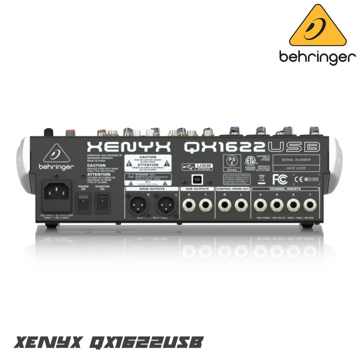 behringer-xenyx-qx1622usb-มิกเซอร์แบบอนาล็อค-16-input-มีคุณภาพในด้านน้ำเสียง-และฟังก์ชั่นการใช้งานที่ง่าย-ที่มีให้ครบครัน-รับประกันบริษัทบูเช่-1-ปี