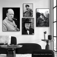 Winston Churchill Elegant Canvas Poster - Stylish Celebrity Print For Home Decor 0919