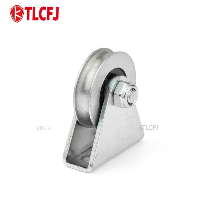 cw-ktlcfj-6x33x8mm-guide-pulley-metal-mechanical-galvanized-anti-rust-channel-wire-groove-passing