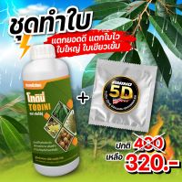 ชุดทำใบ โทดินี่+อะมิโนเม็ดฟู่ 5D (มีส่วนผสมของ BRASSINOIDE) บำรุงใบ ใช้แล้ว เขียว มัน ดำ วาว แตกยอดดี แตกยอดไว ใบใหญ่ ใบเขียวเข้ม