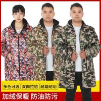 [COD] velvet warm camouflage coat overalls long-sleeved winter mens kitchen oil-proof and dust-proof adult coveralls