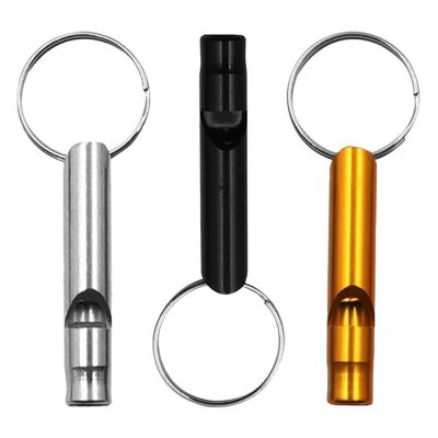 4.6cm Metal Whistle Pendant With Keychain Keyring For Outdoor Survival Emergency Mini Size Whistles Y5N7 Survival kits