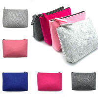 Fashion Organizer Handbag Women Cosmetic Bag Felt Storage Bag Purse Pouch