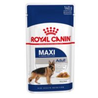 นาทีทองลด 50% แถมส่งฟรี อาหารสัตว์✷☊❀[ยกกล่อง 10 ซอง] Royal Canin Maxi Adult pouch อาหารเปียกสุนัขโต ขนาดใหญ่ อายุ 15 เดือน ถึง 8ปี รสเกรวี่