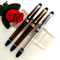 Yongshen 699 Vacuum Filling Fountain Pen High Quality Acrylic Transparent Barrels Business Office Writing Ink Pens With Gift Box  Pens