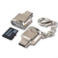 UTHAI C09 Mini Type C USB3.1ไมโครการ์ดรีดเดอร์ SD TF อะแดปเตอร์สำหรับ Macbook การ์ดความจำหรือสมาร์ทโฟนที่มี USB C อินเตอร์เฟซ U Disk เครื่องอ่านบัตร