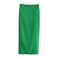 PSEEWE Za Women Green Wrap Skirt Women High Waist Long Skirts Woman Knot Blue Midi Slit Pareo Skirt 2021 Elegant Summer Skirts