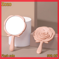 Zozo ✨Ready Stock✨ มือถือโต๊ะเครื่องแป้งกระจกวินเทจ Rose Makeup Mirror Hand Mirror Pocket Mirror