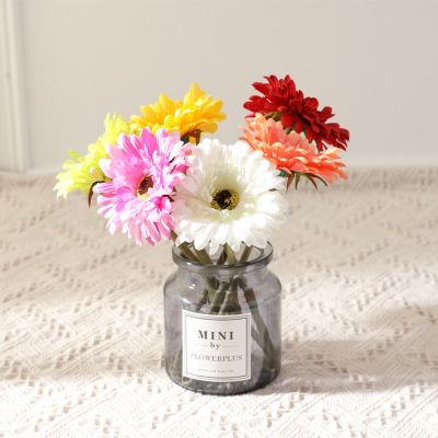 1 bunch Artificial Flowers Gerbera Flower Gerbera Bouquet Holding Flowers Fake Flowers For Wedding Home Party Decoration