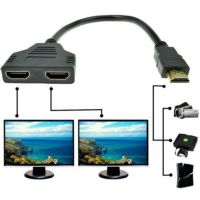 11.8 inch Cable 1080P HDMI-compatible Port Male To 2 Female 1 In 2 Out Splitter Practical Cable Converter Durable Adapter Adapters