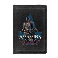 [ความหรูหรา] Cool Assassin Hero Design Passport Cover Men Women Leather Slim ID Card Travel Holder Wallet Document Organizer Case