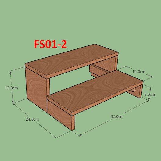 ชั้นไม้-2ชั้น-วางของ-ขวดน้ำภาชนะอื่นๆ-วางต้นไม้สวยงาม-ของใช้ในครัว-ตั้งโชว์-กว้างxยาวxสูง-24x32x12cm-fs01-2-พื้นที่วางต่อชั้น-12-cm-ส่งจากกรุงเทพ