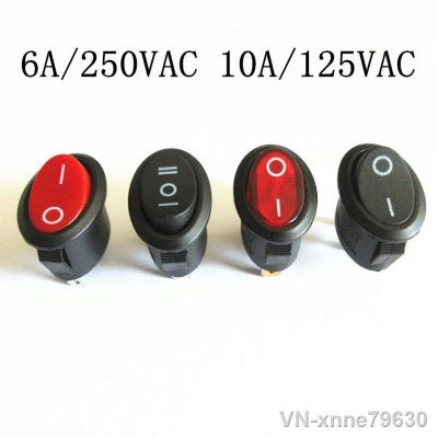 5pcs Round Rocker Toggle Switch ON-OFF 6A/250VAC 10A 125VAC 2Pin 3Pin Oval Shape 17x25mm with/without LED for Electric Kettle