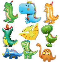 Dinosaur Party Decoration Aluminum Film Balloons Pterosaurs T-Rex Baloon Kids Boys Happy Jungle Safari Dino Birthday Party Decor Balloons